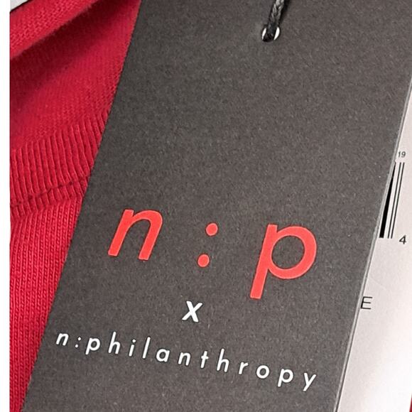 n:Philanthropy Francis Tee Red Dress Cut-Out Neckline Size Medium NWT - Picture 7 of 7